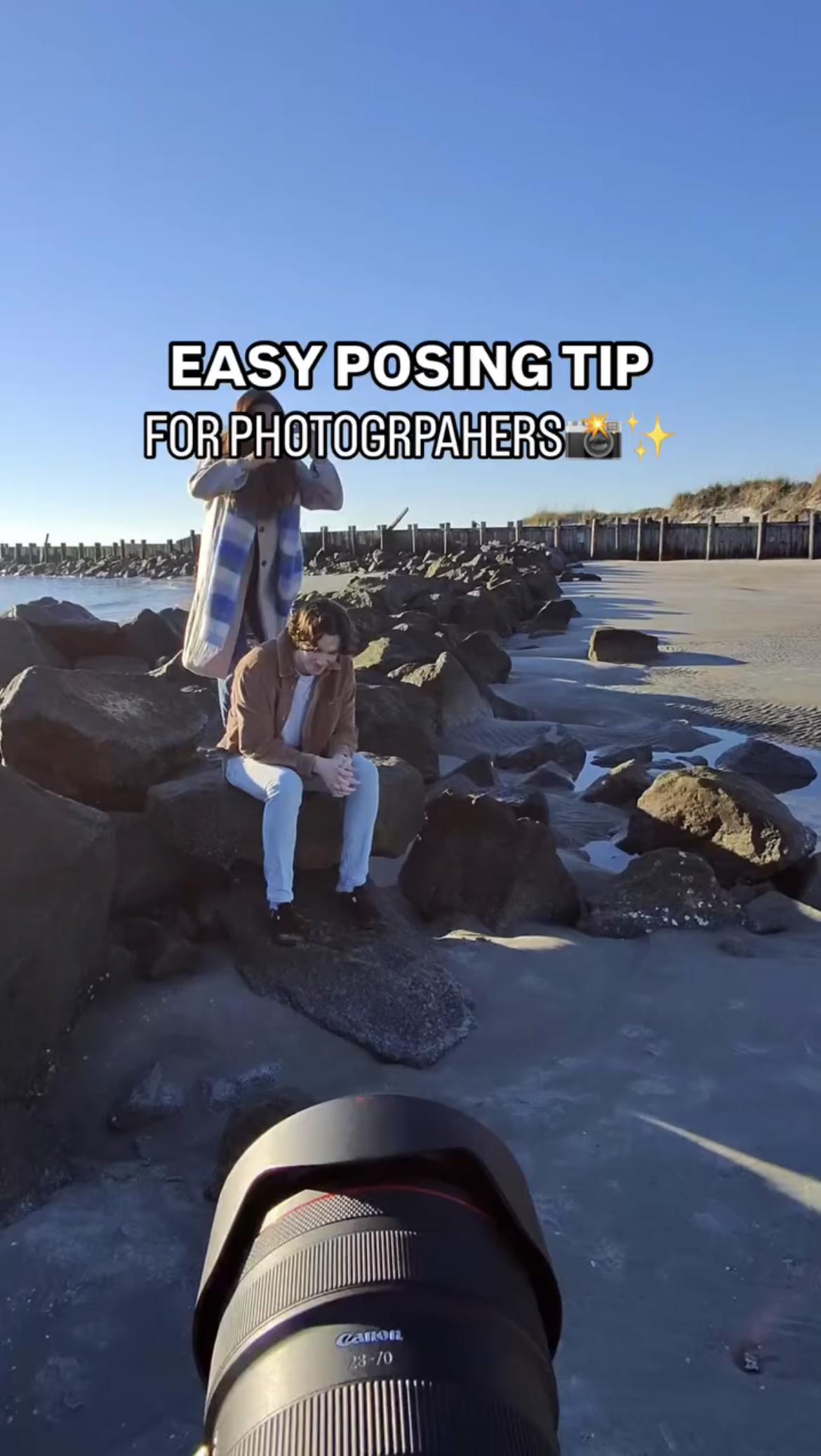 Reel cover for a video on posing tips for photographers.